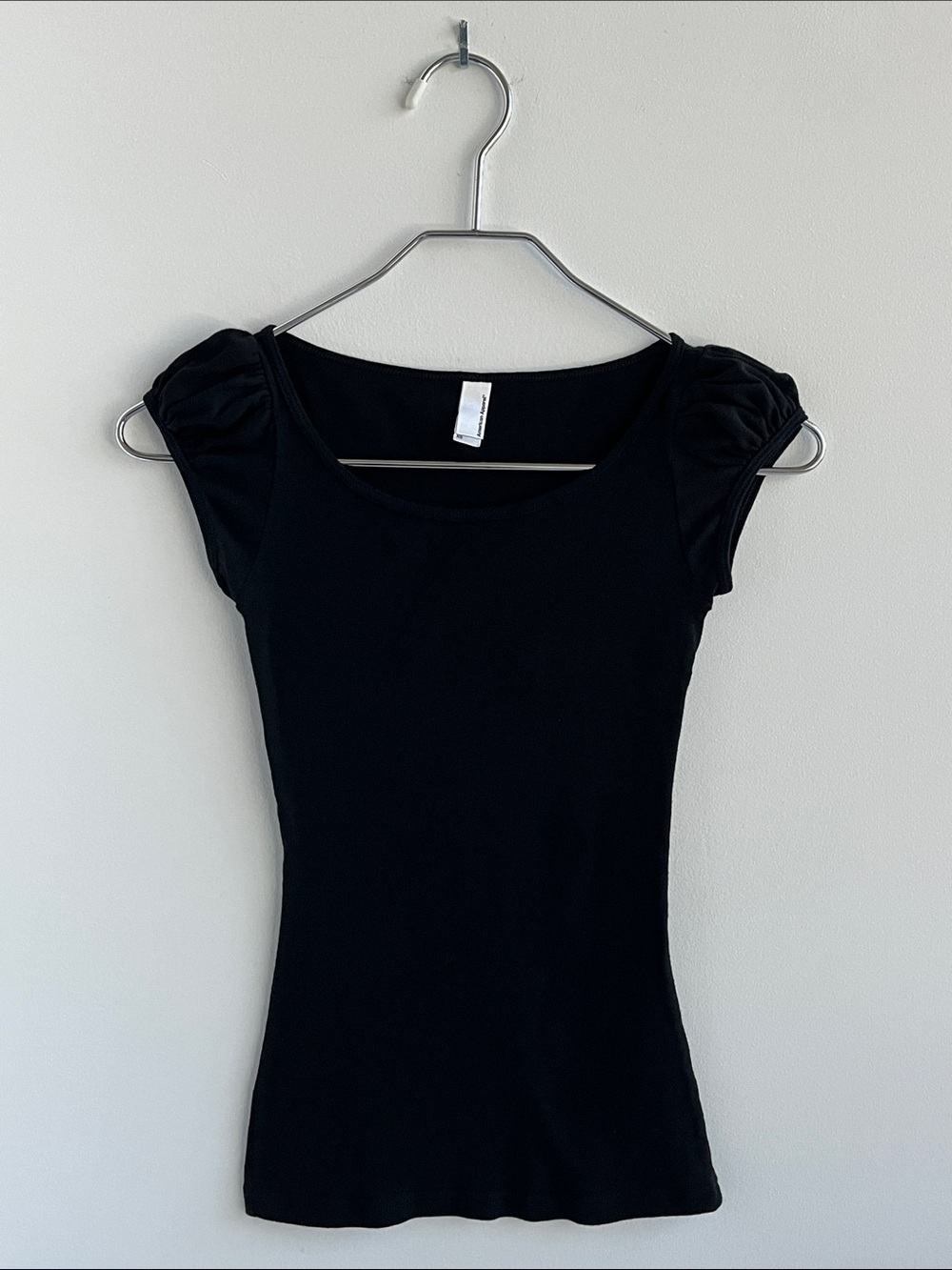 American Apparel Classic Girl Ruffle Cap Sleeve Tee XS